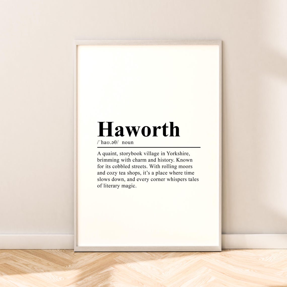 Haworth Minimalist Travel Poster, England View