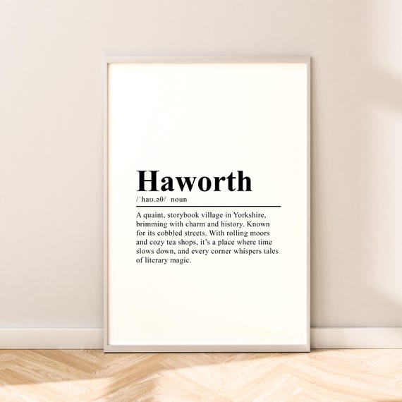 Haworth Minimalist Travel Poster, England View