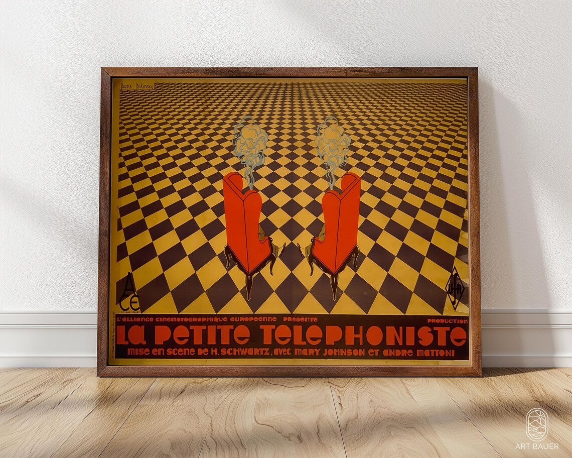 The Telephone Operator Retro French Movie Poster - Image 2