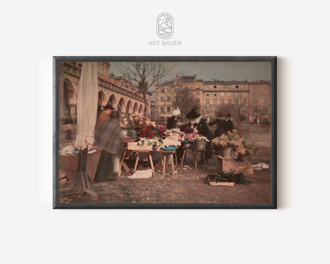 Market Square, Krakow Poland 1915 Vintage Photo Print - Image 3