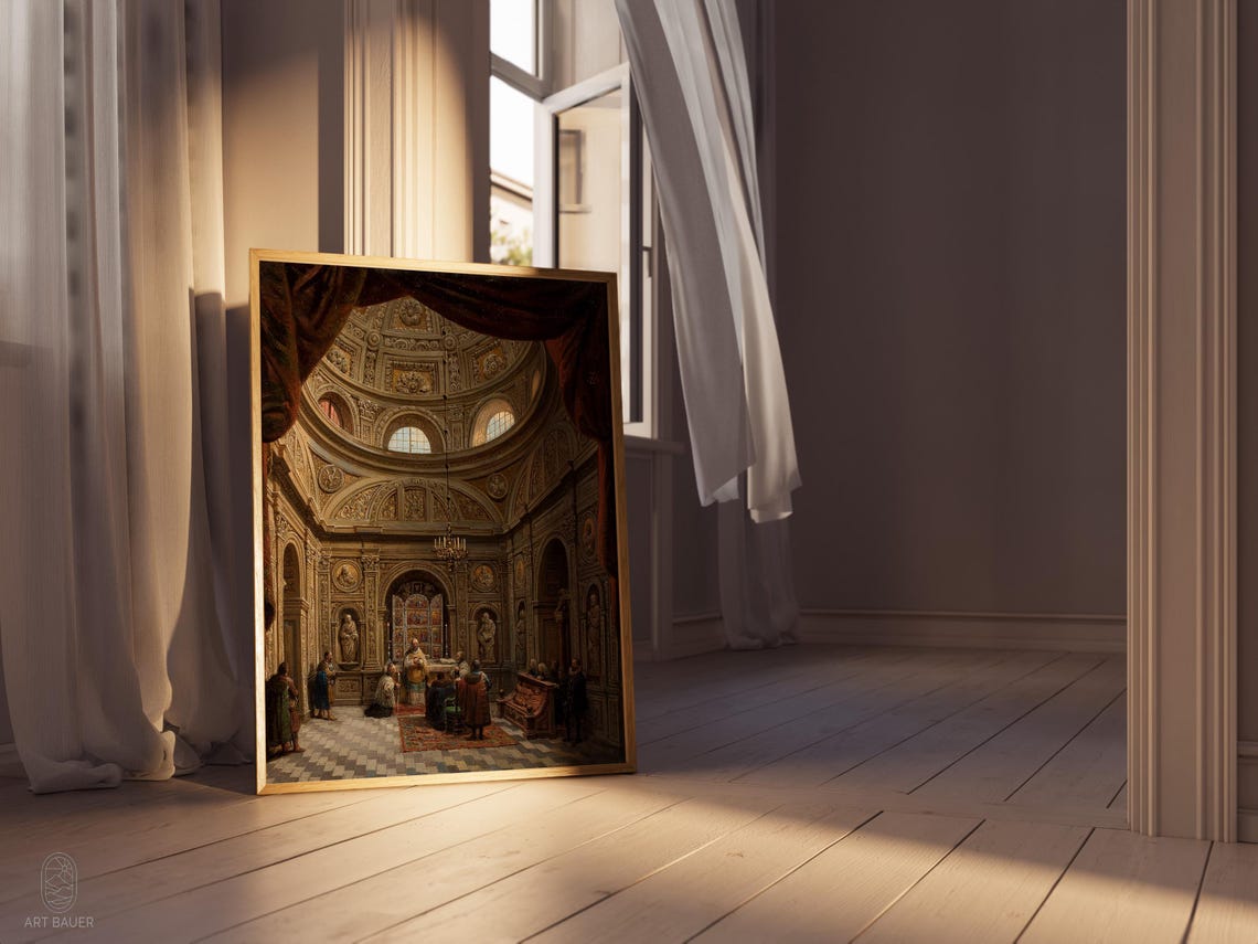 Sigismund Chapel Baroque Interior Golden Dome Worship Art Poster - Image 3