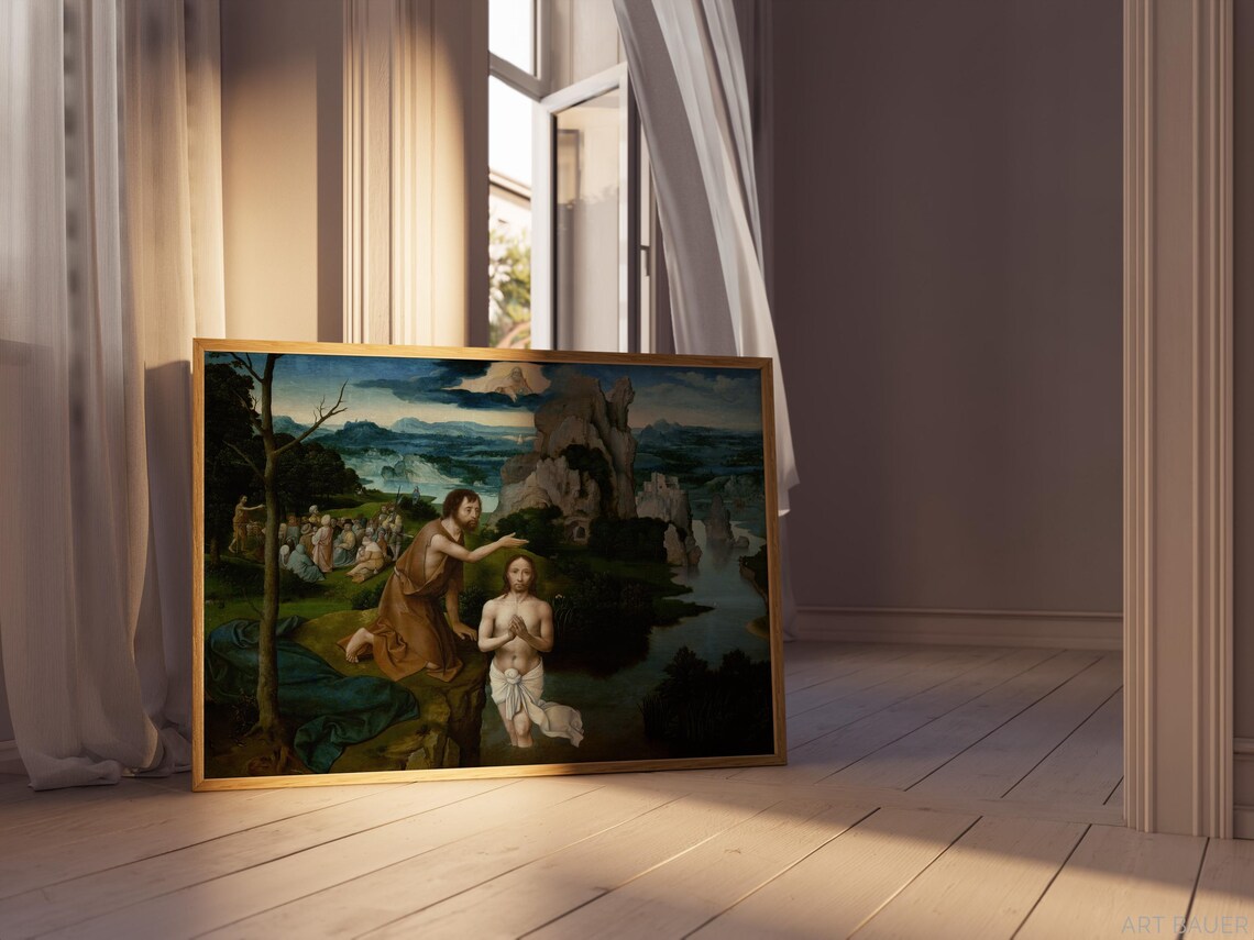 Joachim Patinir 1515 Baptism of Christ River Landscape Religious Art Print - Image 5