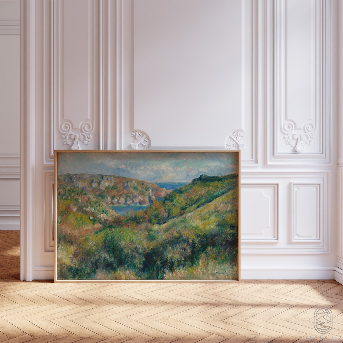 Renoir Guernsey Hills Rolling Coast Bay View Rocky Cliffs Poster - Image 5