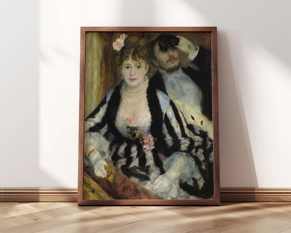 Auguste Renoir La Loge 1874 Opera Glasses Vintage French Impression Poster