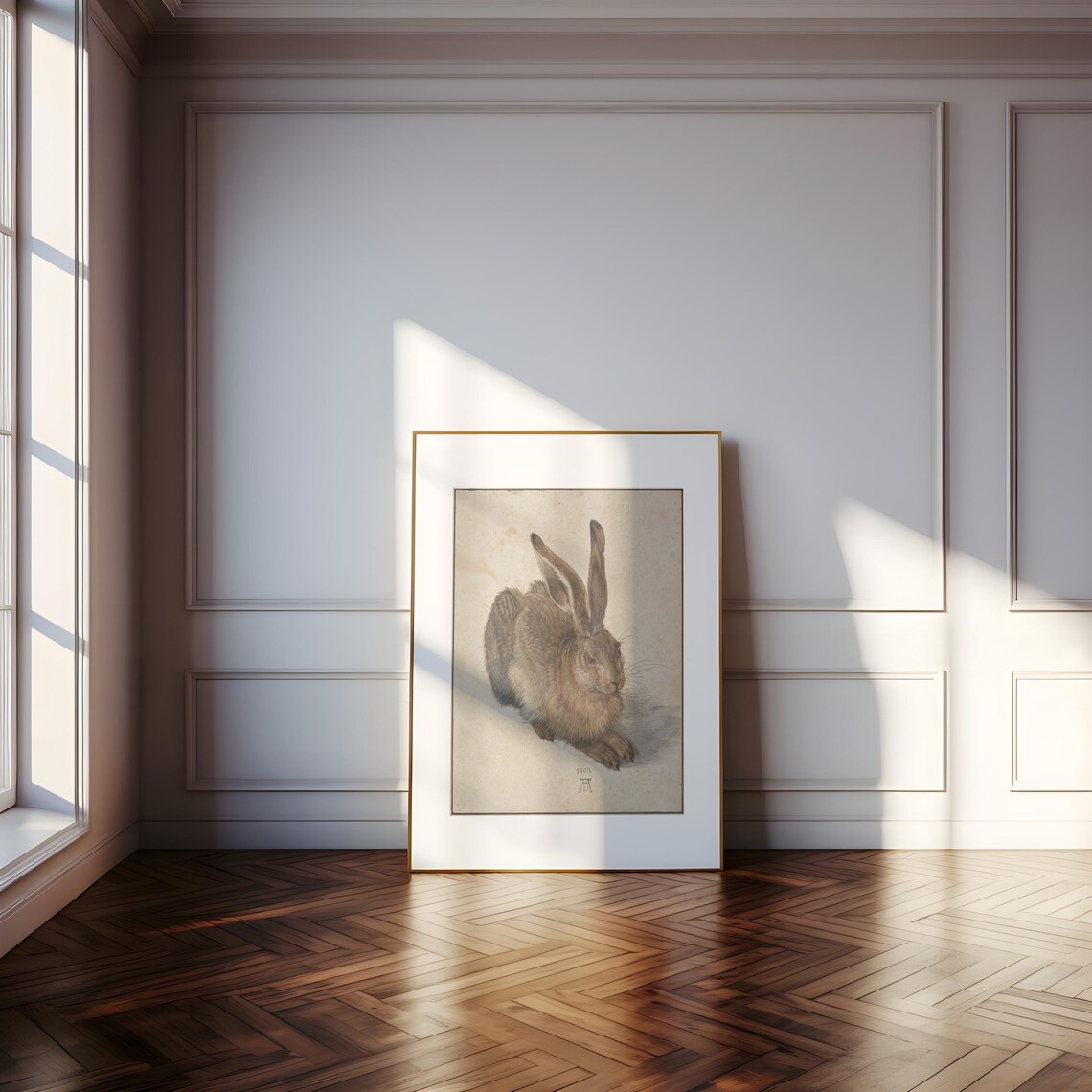 Albrecht Durer Young Hare 1502 Watercolor Rabbit Detail Fine Art Poster - Image 3