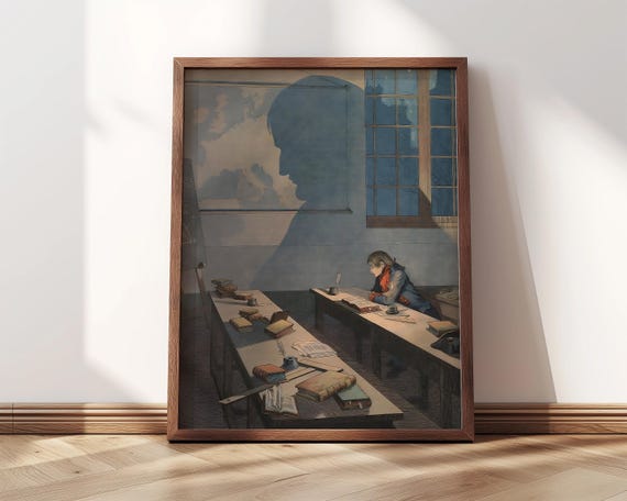Young Napoleon Bonaparte in Brienne, French Portrait Art Print
