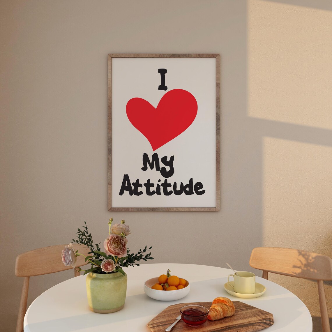 I Love My Attitude Retro Mid-Century Art Print