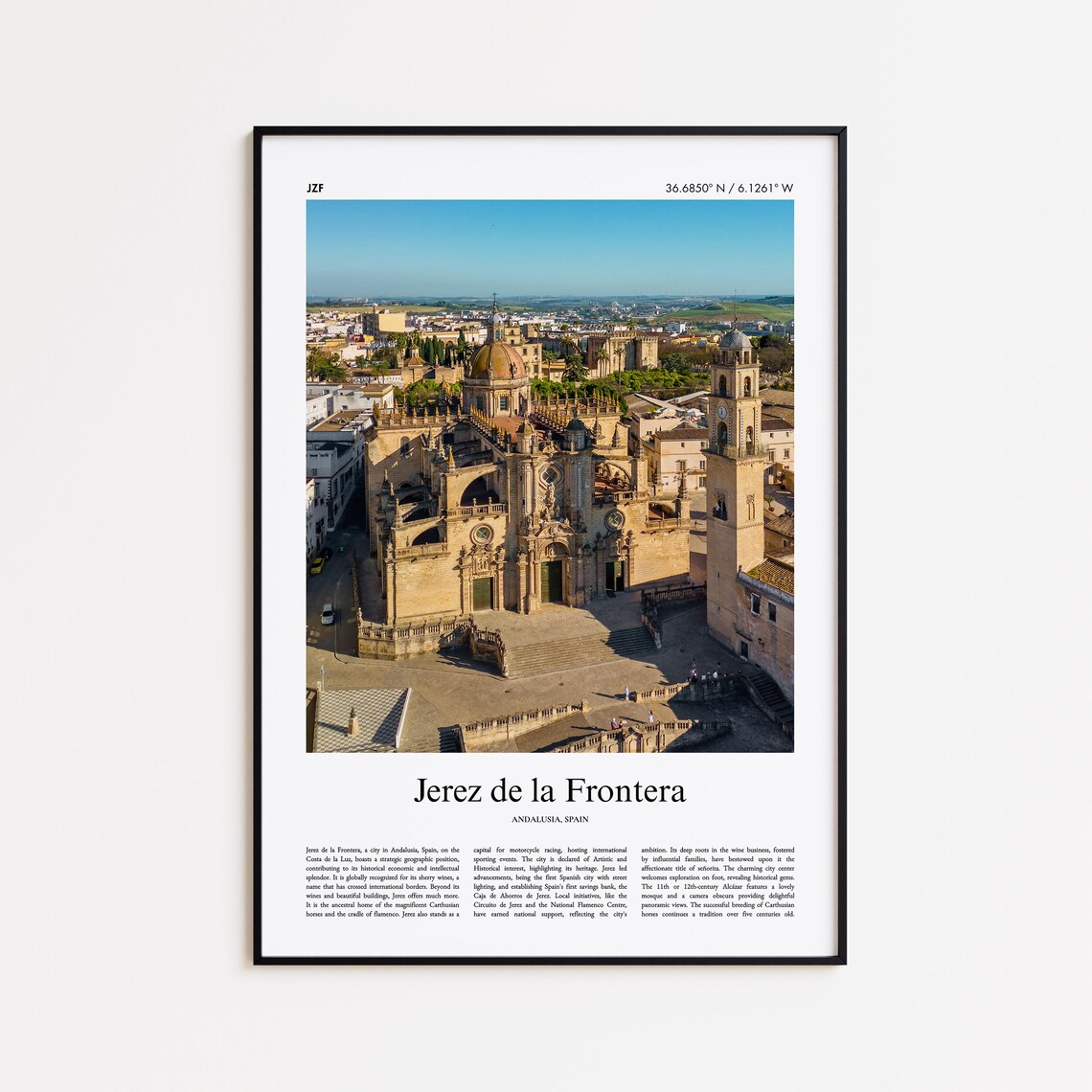 Jerez de la Frontera Cathedral Andalusia Spain City Photo Poster