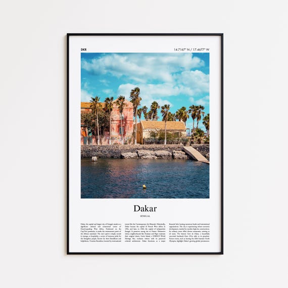 Dakar Color Print Real Photo Poster Travel Gift Senegal Minimal City Wall Art