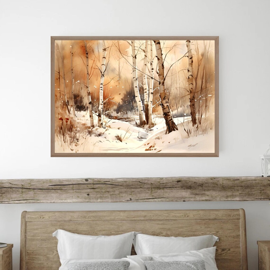 Winter Forest Watercolor Art Print, Snowy Forest - Image 5