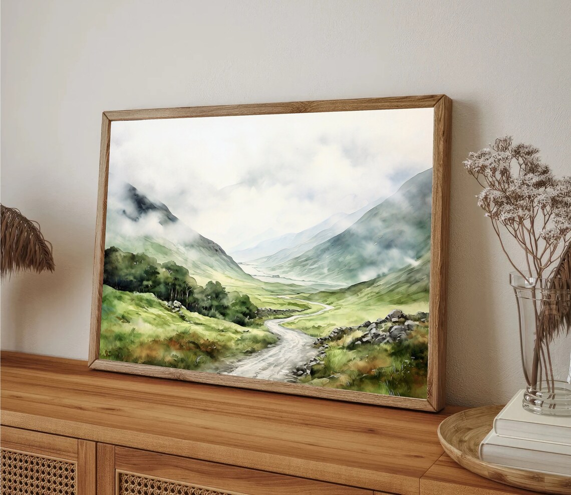 Irish Road Ring Of Kerry Landscape Art Print - Image 2