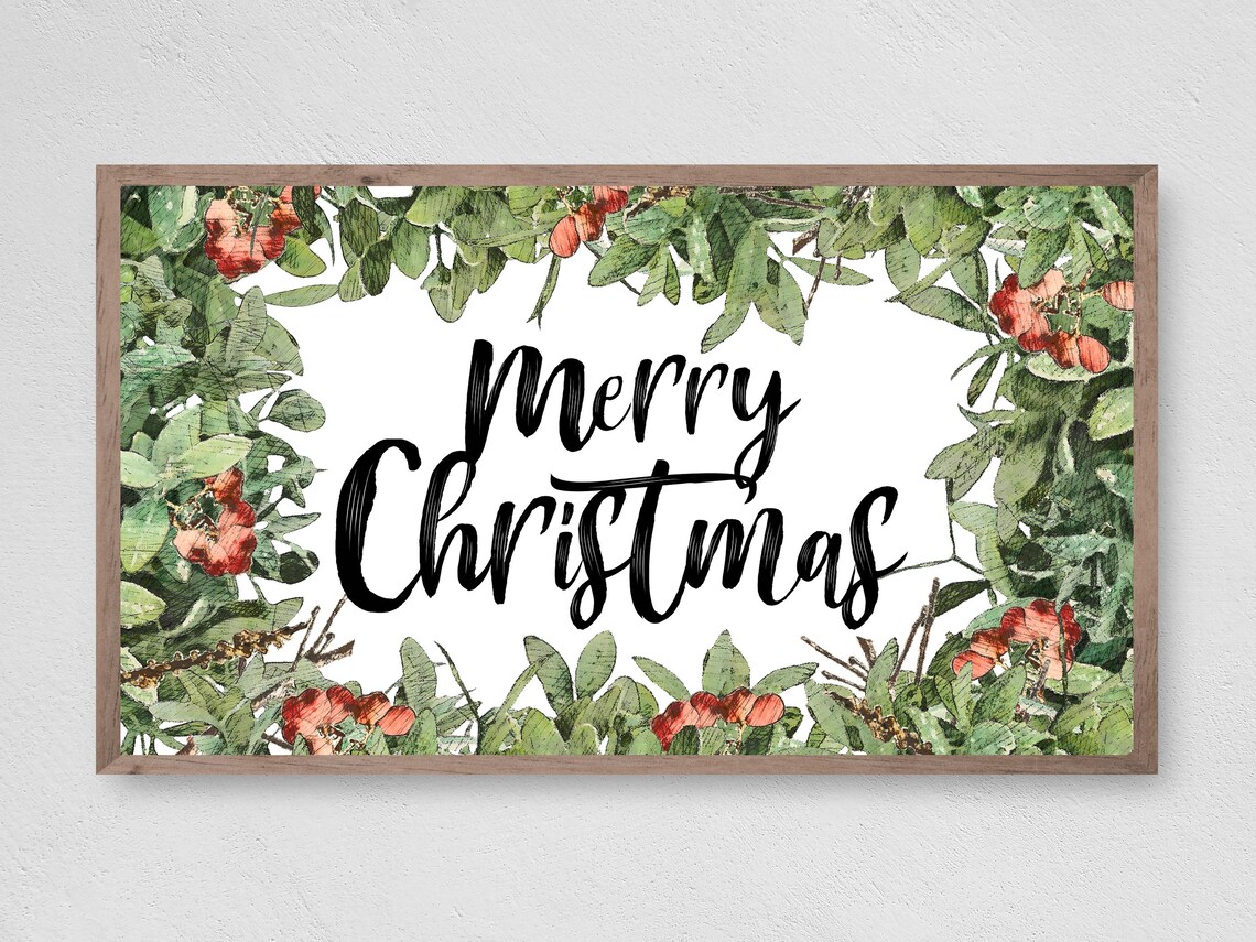 Merry Christmas Instant Winter Christmas Art Print
