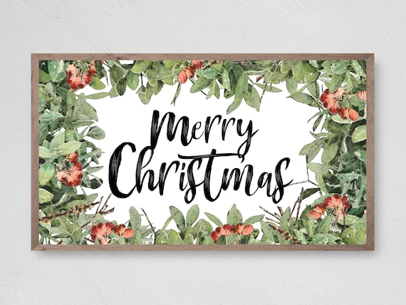 Merry Christmas Instant Winter Christmas Art Print