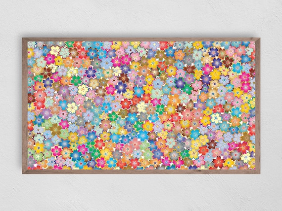 Happy Flowers Modern Decor Art Print