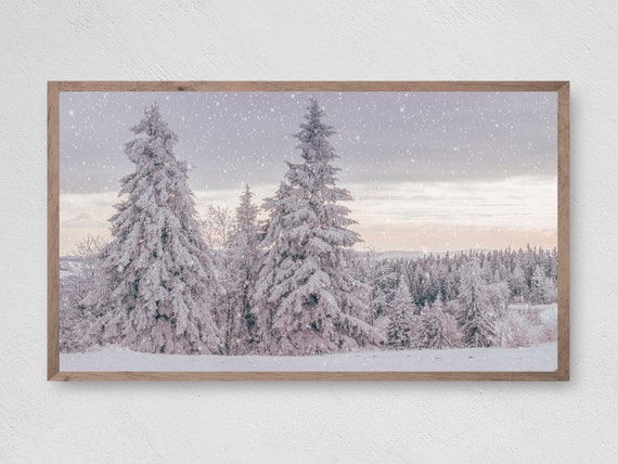 Snow Magic Christmas Art Print, Winter Holiday Decor
