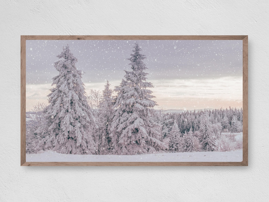 Snow Magic Christmas Art Print, Winter Holiday Decor