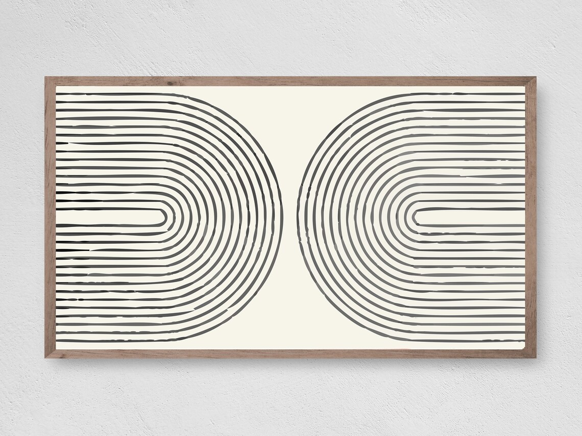 Black And White Stripes Abstract Art Print