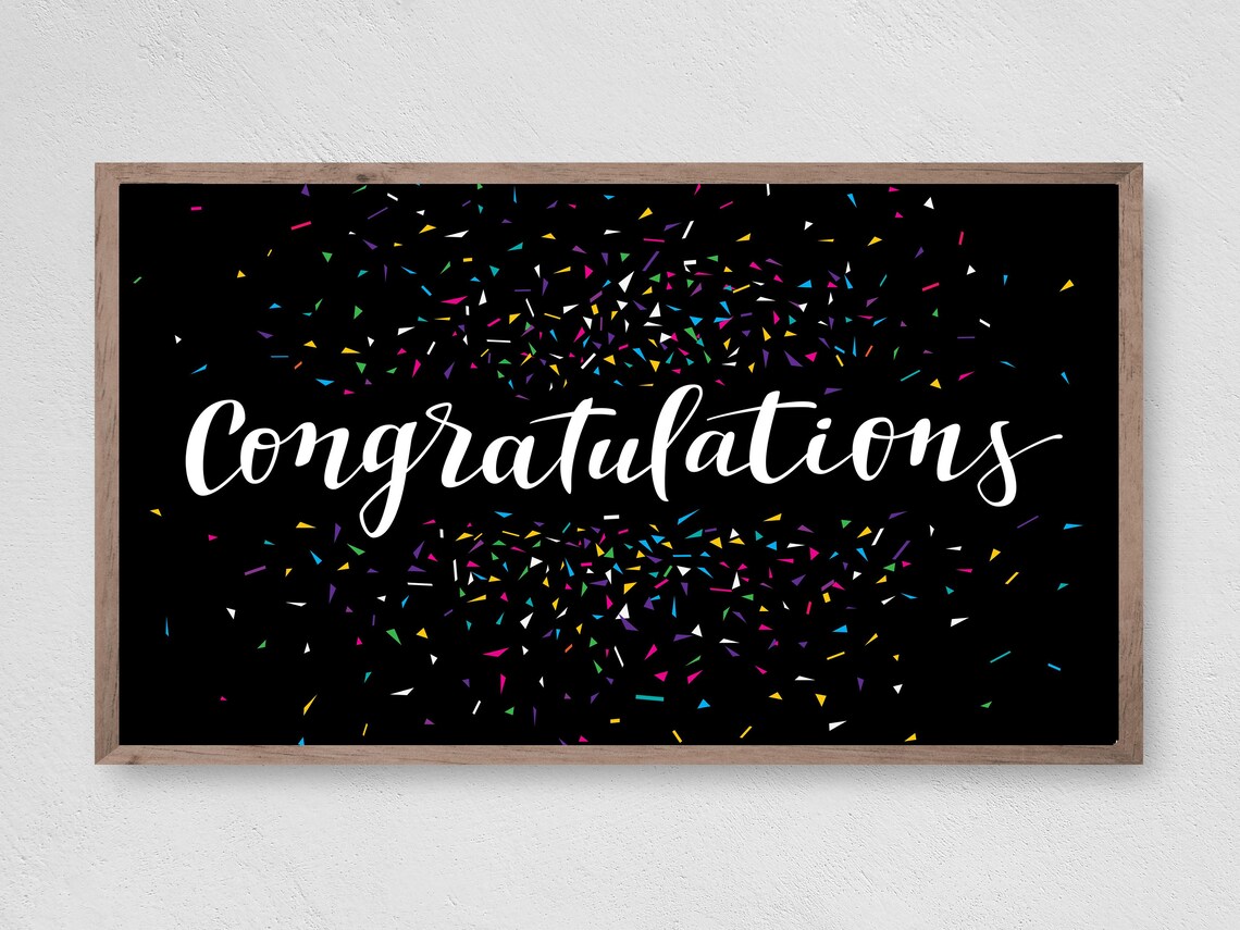 Birthday Congratulations Confetti Art Print