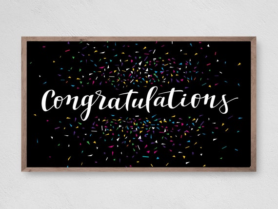 Birthday Congratulations Confetti Art Print