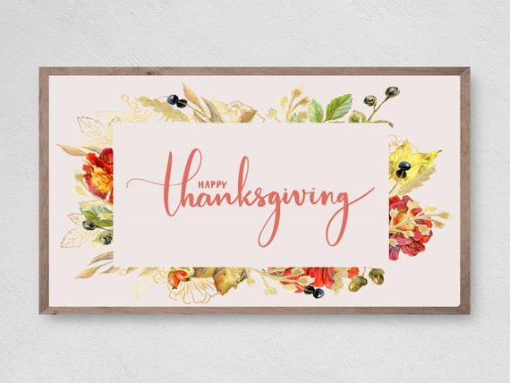 Happy Thanksgiving Instant Fall Pumpkins Art Print