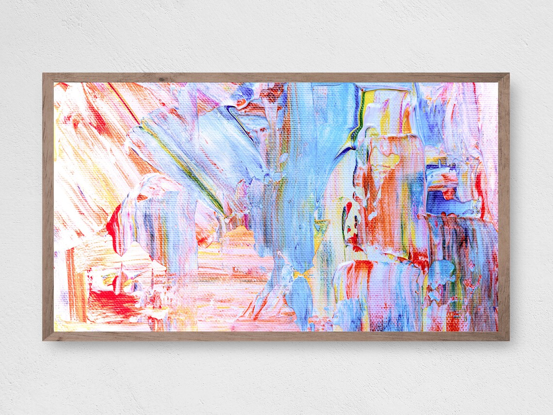Abstract Chunky Paint Art Print for Frame TV