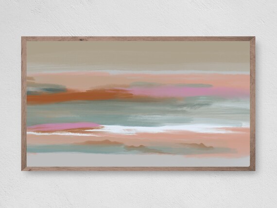Abstract Ocean Sunset Art