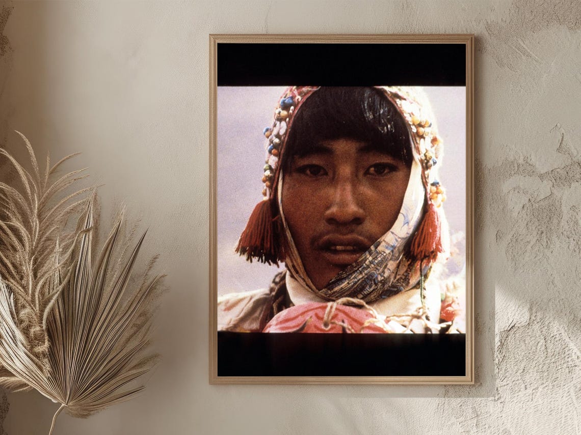 Bolivia Vintage Wall Art Portrait Of An Andean Man In Traditional Festive Attire Cultural Photography Art Lover Gift Gift For Herhim