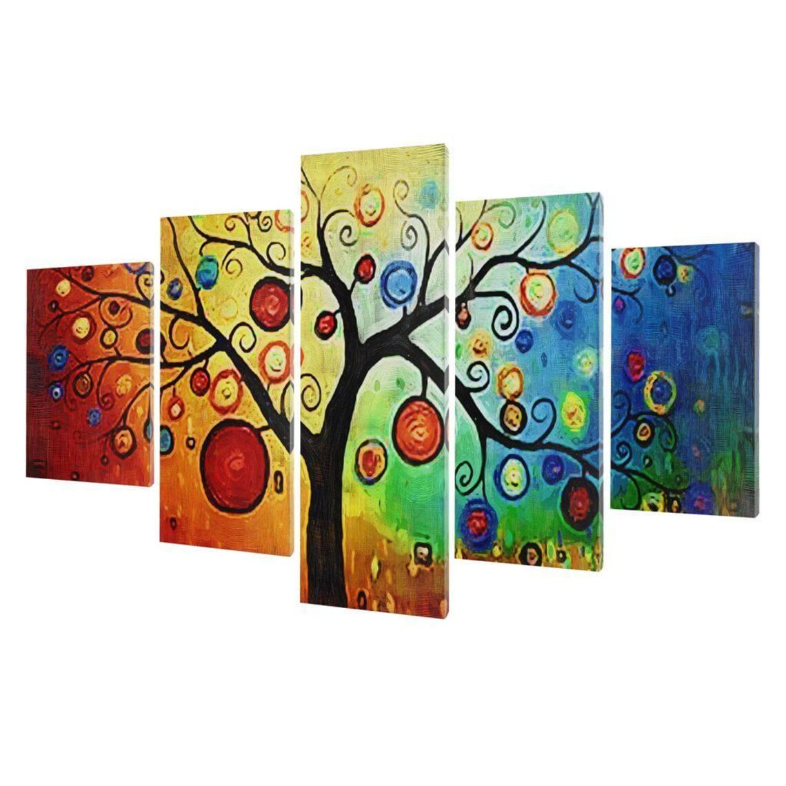 Psychedelic Tree, Vibrant Nature Art Print - Image 2