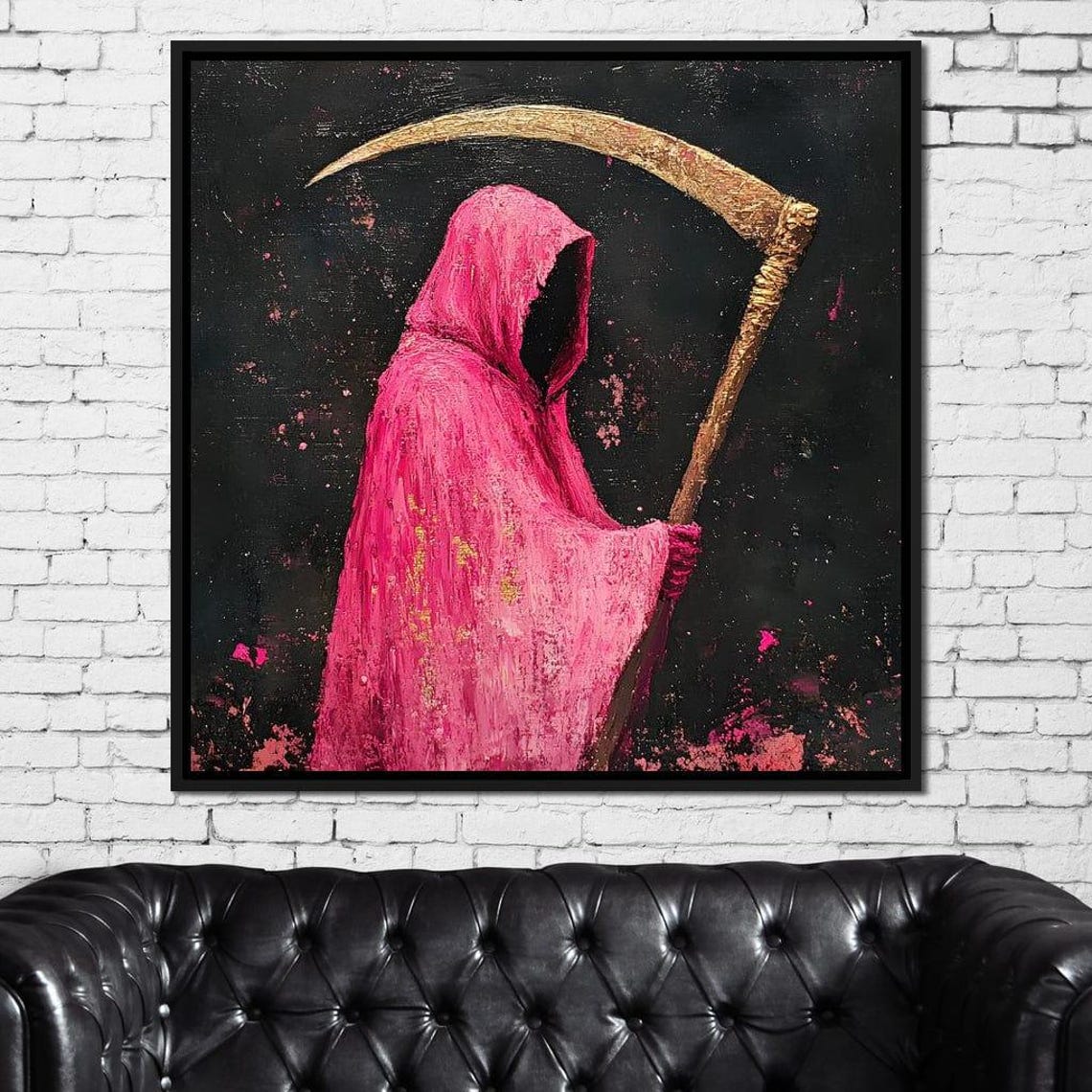 Reaper Enigma In Magenta Dark Fantasy Home Decor Gothic Wall Art Eerie Atmosphere Grim Reaper By Nichecanvas - Image 3