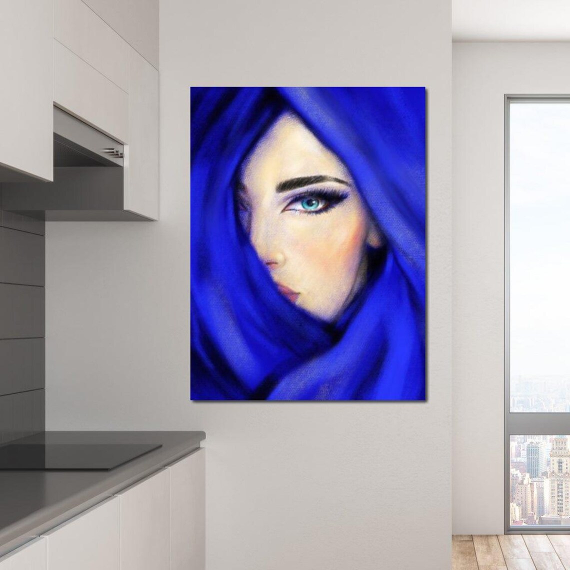 Blue Eye Minimalist Art Print - Image 2
