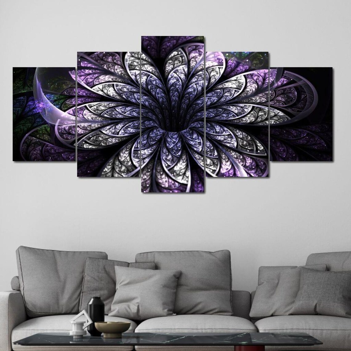 Fractal Flower, Abstract Floral Wall Art Print - Image 3
