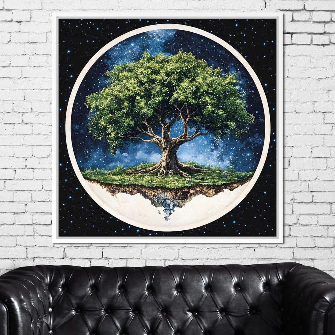 Celestial Roots Tree Cosmic Nature Art Starry Sky Wall Decor Spiritual Tree Of Life Home Decor By Nichecanvas - Image 3