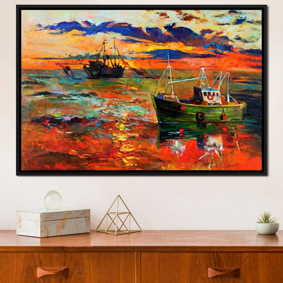 Fishing Boats - Coastal Art Print - Image 2