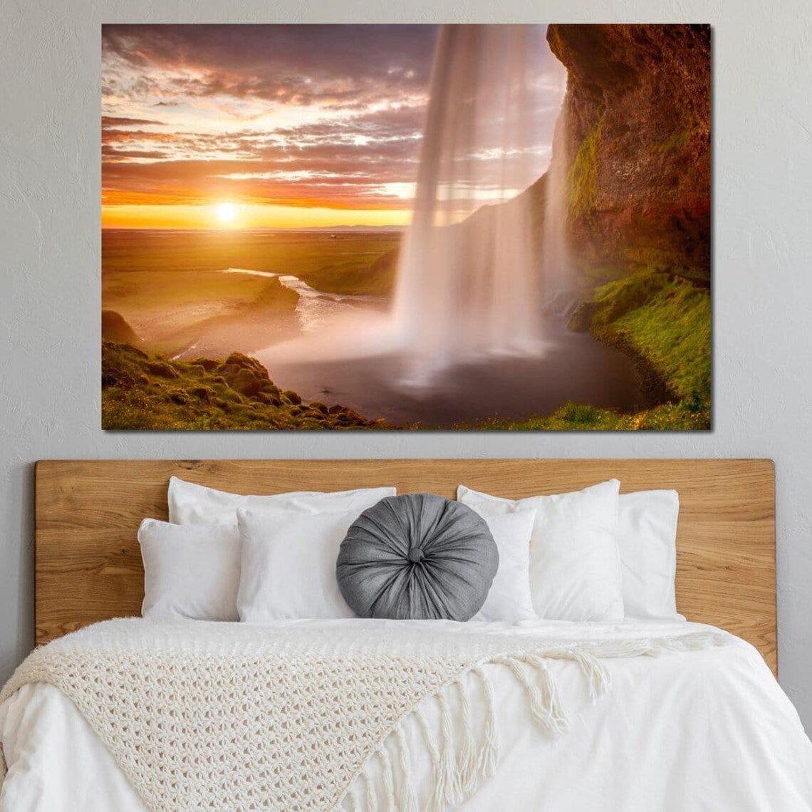 Seljalandsfoss Sunset, Landscape Art Print - Image 3
