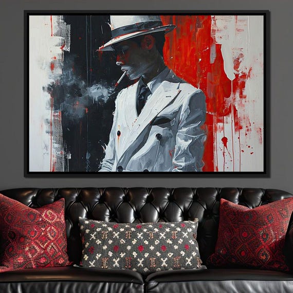 Solitary Dance In Scarlet Artistic Portrait Fashion Illustration Modern Home Decor Bold Urban Style Art By Nichecanvas