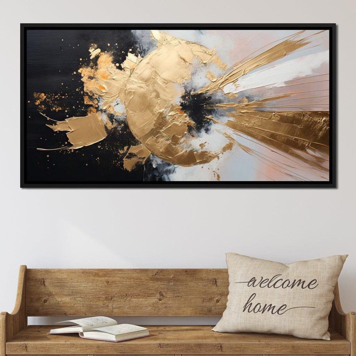 Auroral Brushstrokes Cascade, Modern Abstract Art Print - Image 3