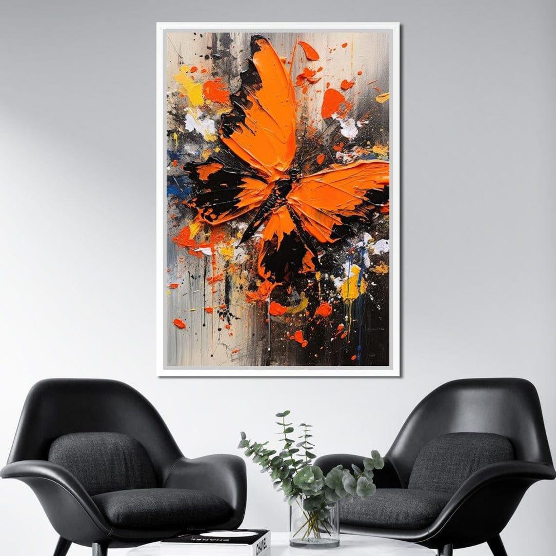 Radiant Lepidoptera Vibrant Butterfly Wall Art Modern Abstract Print Colorful Home Decor By Nichecanvas - Image 4