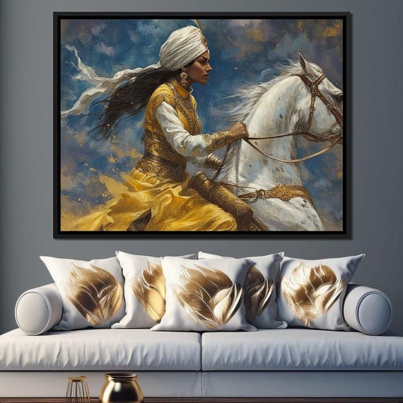 Golden Gallop Through Storms Majestic Horse Art Stormy Equestrian Decor Bold Fantasy Wall Art Print By Nichecanvas