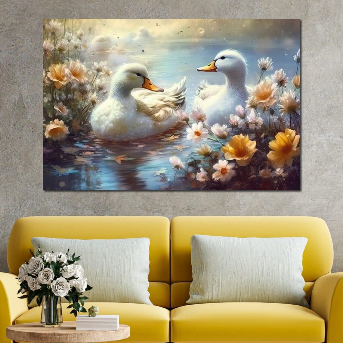 Winter Ducks by Neal Hackett, Wildlife Art Print - Image 3