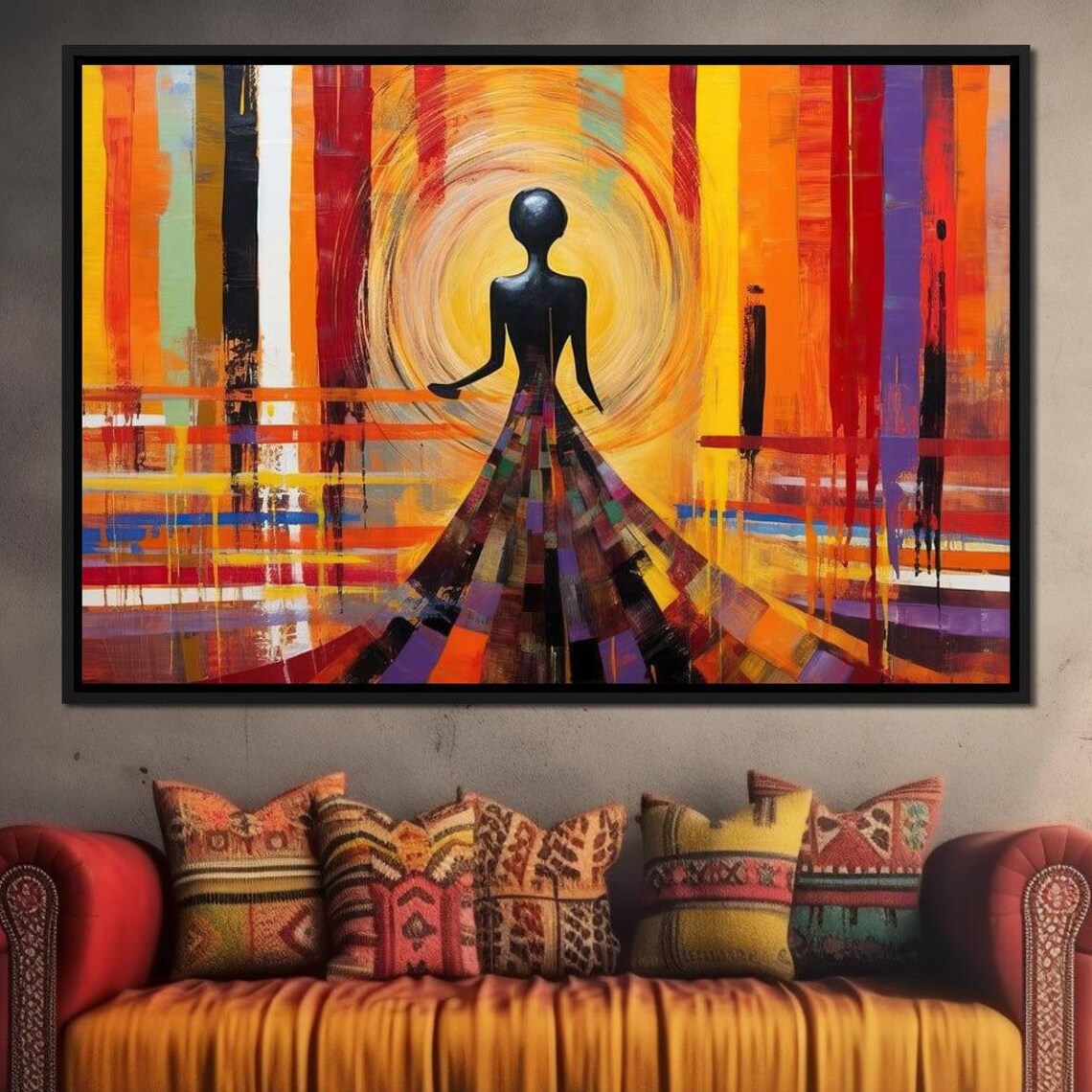 Vumela Sakeem Gibbs African Abstract Multi Panel Vibrant Cultural Art Modern Decor By Nichecanvas - Image 4