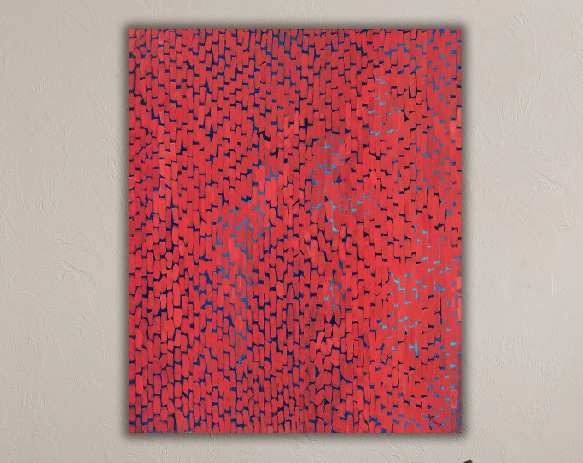 Alma Thomas Mars Dust Canvas Print Abstract Red Artwork