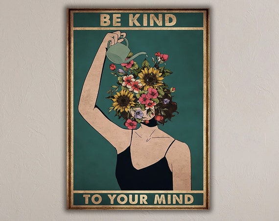 Be Kind To Your Mind Vintage Poster Print