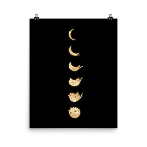 Cat Landscape 57 Phases Of The Meow Art Print