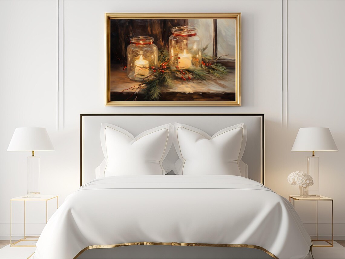 Winter Still Life, Rustic Cottagecore Christmas Decor - Image 2
