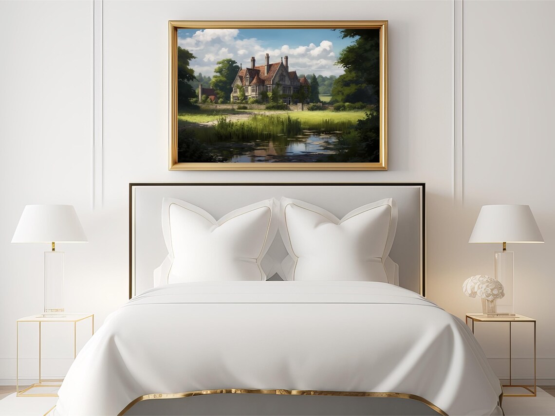 Vintage English Manor House Antique Country House Art Print - Image 2