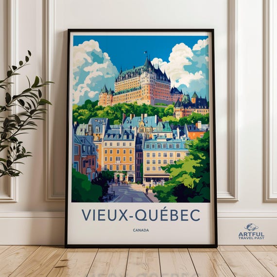 City Wall Art Beautiful Print Poster Illustration Colorful Decor Canada