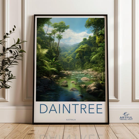 Daintree Wall Art Australia Nature Print Tropical Rainforest Scenery Lush Green Landscape Home Decor Poster