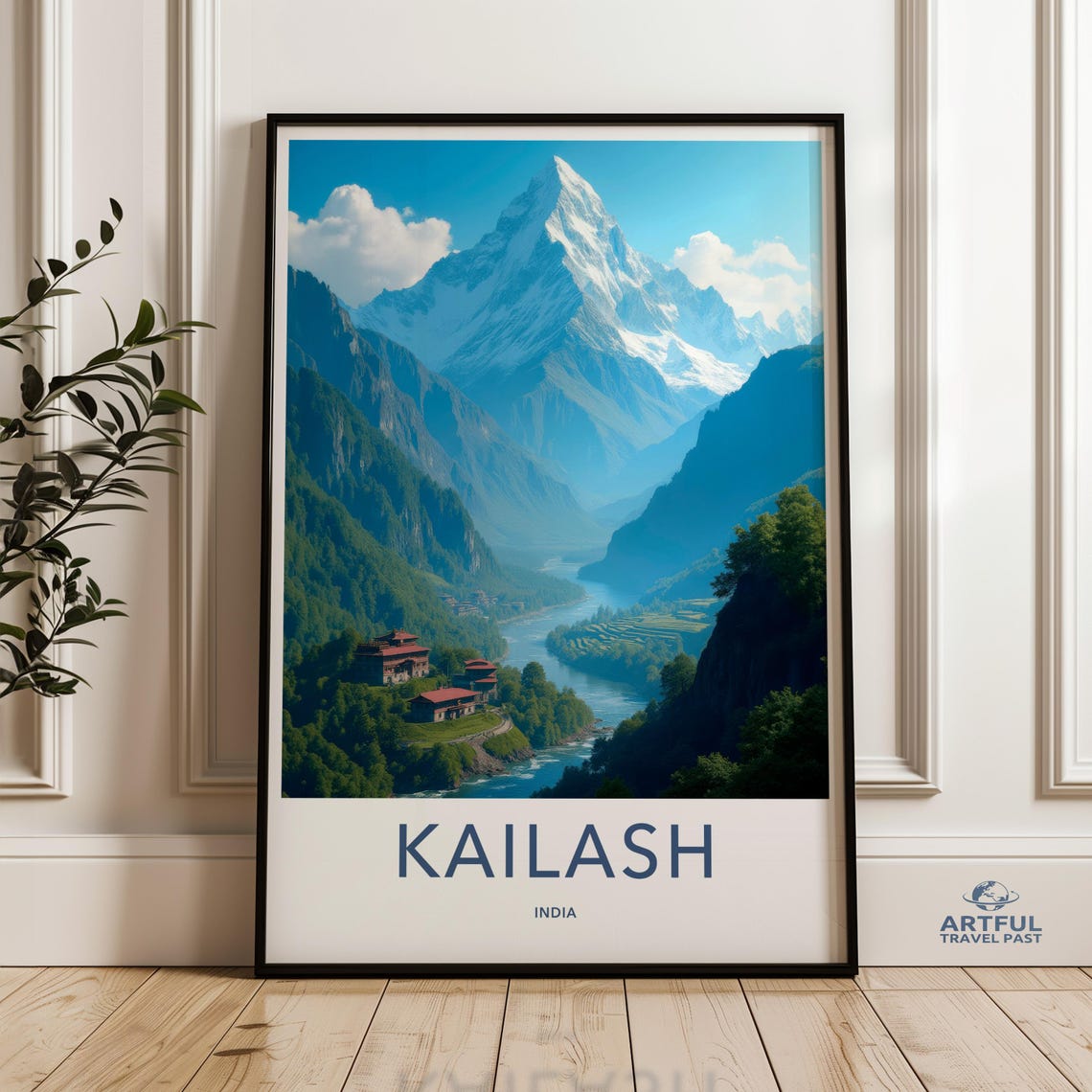 Mount Kailash Wall Art India Landscape Print Mountain Scenery Poster Buddhist Nature Home Decor Asian Artwork Scenic