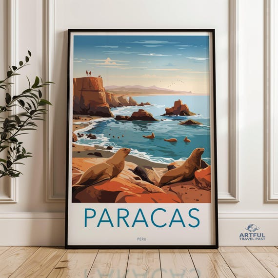 Paracas Peru Coastal Wall Art Scenic Nature Poster South Landscape Print Home Decor Artwork Travel Destination Picture