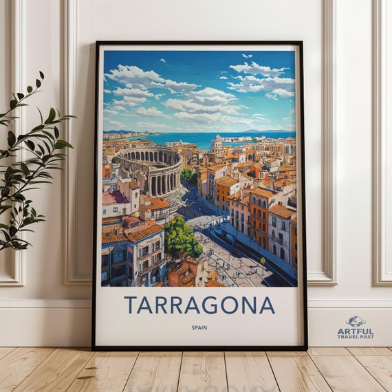 Tarragona Spain Cityscape Wall Art Print Vibrant Architecture Poster Stunning Landscape Artwork For Home Decor